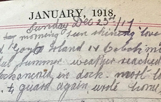 Arriving in Malta - December 23rd, 1917