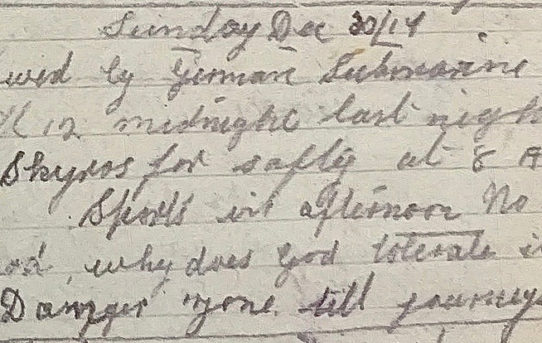 Enemy Submarines & Rupert Brooke - December 30th, 1917