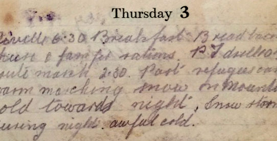 Refugees & Route Marches - January 3rd, 1918