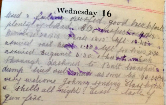 Up to the reserve lines - January 16th, 1918