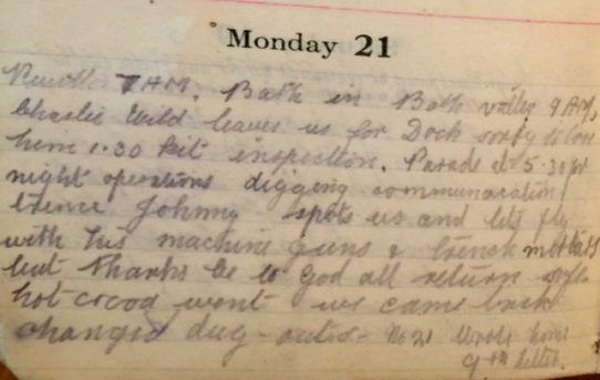 Communication trenches & defence - January 21st, 1918