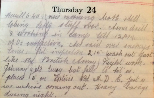 Camps & Dugouts - January 24th, 1918