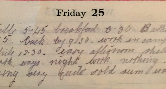 Bathing at Bath Valley - January 25th, 1918