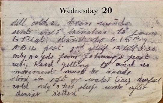 Seconds from Johnny - February 20th, 1918