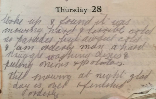 Orderly Duty - March 28th,1 918