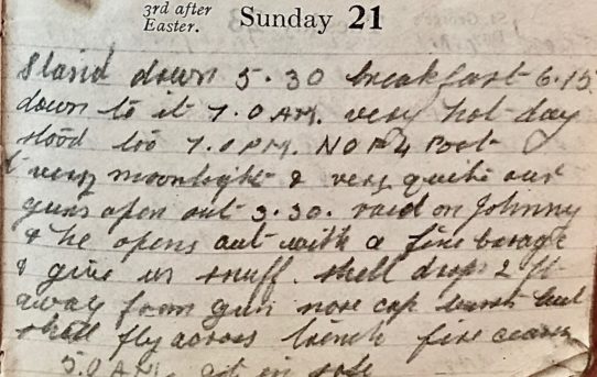 Shell Fire & Near Miss - April 21st, 1918