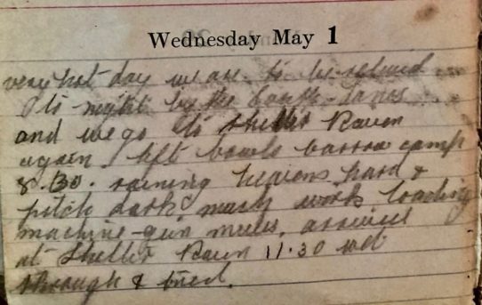 Shelter Ravine - May 1st, 1918