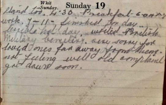 Cemetery Visit - May 19th, 1918