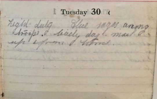 Training Programme - July 30th, 1918