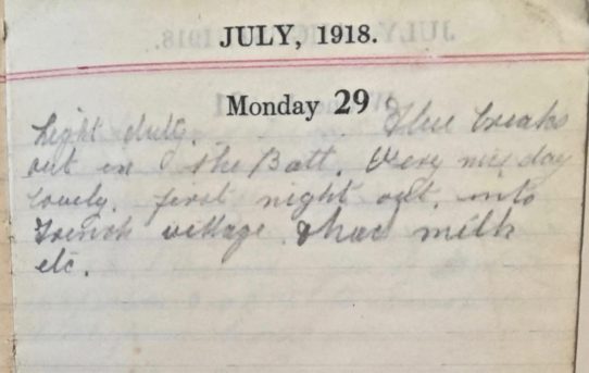 Leaving Camp - July 29th, 1918
