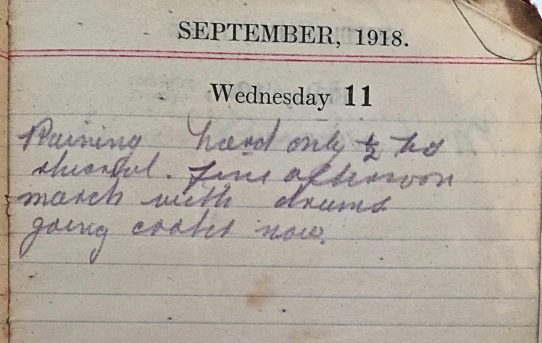 Band Programme - September 11th, 1918