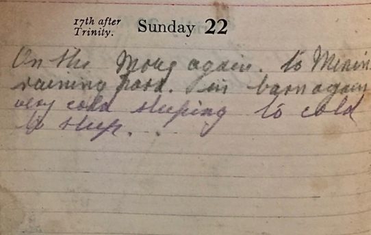 Billets - September 22nd, 1918