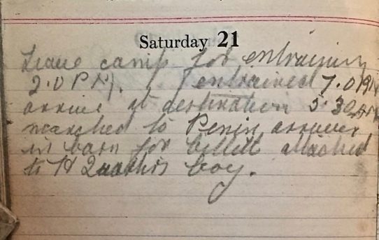 Field Service Marching Order - September 21st, 1918